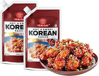 EL The Cook Indo-Korean Hot & Sweet Sauce | Bold Gochujang Twist with Indian Spices | Stir Fry, Dip, Marinade | No Artificial Colours | Vegetarian, 2 x 150g