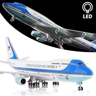 Lose Fun Park 1:130 Scale Large Model Airplane Air Force One Boeing 747 Plane Models Diecast Airplanes with LED Light for Collection or Gift