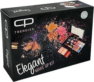 CP Trendies Elegant Makeup Kit No. 82 for Ladies & Girls | Perfect Makeup Gift Set for Women with Eyeshadows, 16 Lip Colours, Lip Gloss, Compact Powder, Dual-Ended Applicator, Mirror