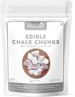 KRAM Edible Chalk Chunks (Lump), Natural Edible Clay, 7 oz (200g)
