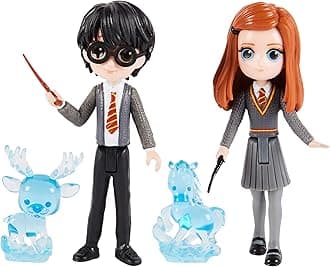 Wizarding World, Harry Potter & Ginny Weasley Patronus Friendship Set - 2 Articulated Dolls & 2 Patronus Animals Harry Potter Collection - Toys for Ages 5+