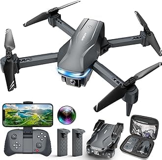 Drones with Camera for Adults 1080P HD Foldable Drone with Carrying Case Drones for Kids with One Key Take Off/Land, 3 Speed Mode, 360° Flip