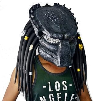 KLVS Predator Mask Realistic Horror Alien War Helmet Blocker Costume Accessories Halloween Cosplay Propsparty supplies