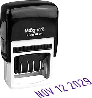 - MaxMark Dater 4000 Self Inking Date Stamp - Purple