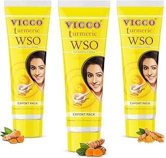 Turmeric WSO Face Moisturizer Cream 70 Year Legacy of Ayurveda, Hydrating with Natural Turmeric for Clear, Radiant Skin, Vegan, Natural - 2.82 oz (3 Pack)
