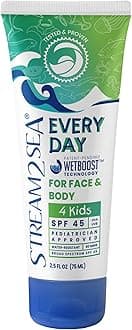SPF 45 Every Day Kids Mineral Sunscreen | 2.5 Fl Oz Biodegradable, Paraben Free & Reef Safe Sunscreen for Face & Body for Kids | Non-Greasy, Lightweight & Sheer Mineral Protection Against UVA & UVB