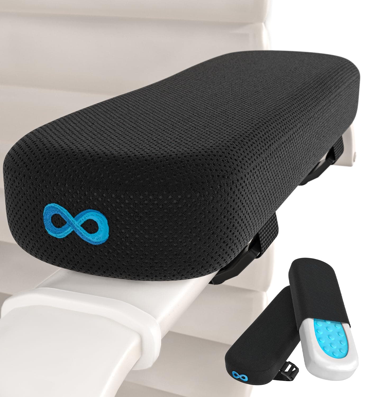 Everlasting Comfort Office Chair & Wheelchair Arm Pads - Cooling Memory Foam Arm Rest Cover for Desk, Gaming Chair, Wheelchair Armrest Pads