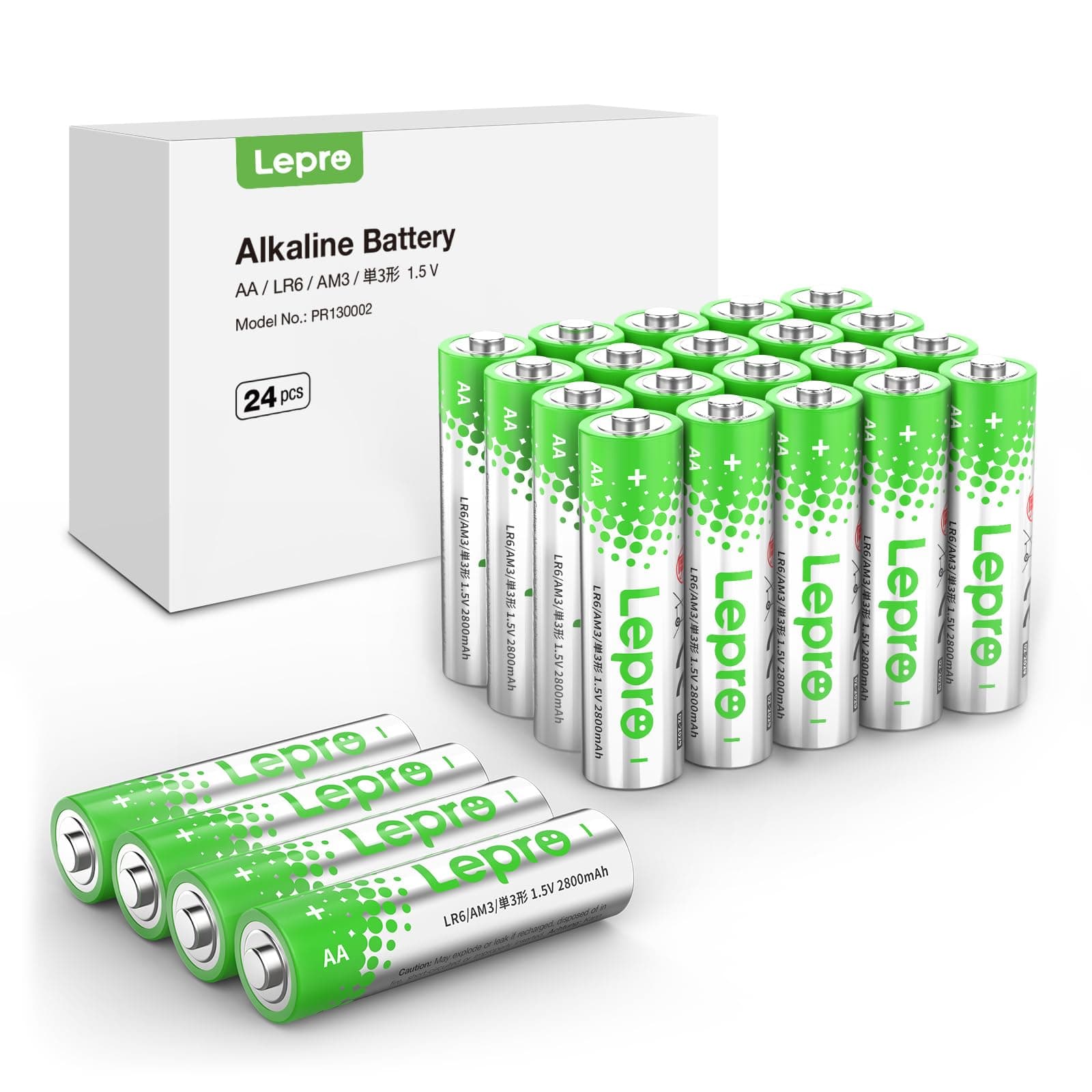 24 Pack AA Alkaline Batteries