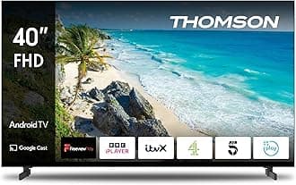 Thomson 40 Zoll (101 cm) Full HD Smart Android TV, Google Assistant, Wi-Fi, Dolby Digital, Bluetooth, Triple-Tuner (Cable/Satellite/Antenna), HDMI, CI+, A+ Panel – 40FA2S14UK [Energy Class E]