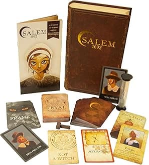 Facade Games Children Salem 1692 Board Game - Witch Hunt Game for Friends and Family 3Rd Edition - A Game of Cards, Strategy, Deceit, and Luck for 4-12 Players