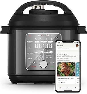 Pro Plus Wi-Fi Smart 10-in-1, Pressure Cooker, Slow Cooker, Rice Cooker, Steamer, Sauté Pan, Yogurt Maker, Warmer, Canning Pot, Sous Vide, Includes App with Over 800 Recipes, 6 Quart