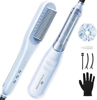 Pro Steam Hair Straightener Brush, Steamline Pro 3 in 1 Straightening Brush, Steam Reduces Damage, Nourishes Hair, and Expedites Straightening