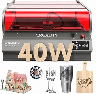 WOL 3D Creality Falcon 2 Pro Enclosed Laser Engraver and Cutter 40W, 400x415mm Working Area, Air Assist, Built-in Camera (40, Volts)