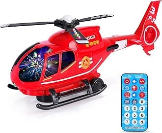ele ELEOPTION Airplane Toy Infrared Remote Control Plane Toys Helicopter with Lights and Music Aeroplane Toys for 3 4 5 6 7 8 Year Old Boys Girls Kids Gift White