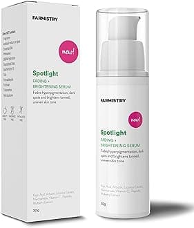 Spotlight Fading + Brightening Face Serum | Reduce Dark Spots, Acne Marks, Hyperpigmentation, Blemishes, & Tanning | Alpha Arbutin, Vitamin-C Serum, Kojic Acid, Peptide, Niacinamide, Licori