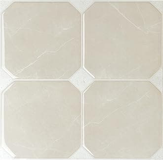 Peel and Stick Backsplash - 5 Sheets of 7,75" x 7,75" Betera Beige - 3D Adhesive Peel and Stick Tile Backsplash for Kitchen, Bathroom, Wall Tile