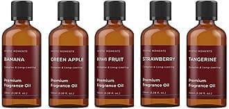 Mystic Moments | Fruit Salad Fragrant Oil Gift Starter Pack 5x100ml | Strawberry, Green Apple, Banana, Kiwi Fruit & Tangerine