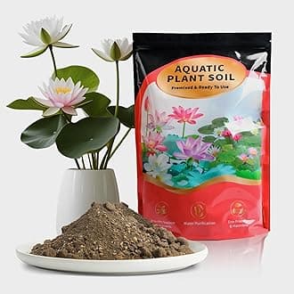 Aquatic Plant Soil for Lotus & Pond Plants/Aquaquarium Substrate 6.6 LBS- Natural Organic Growing Medium for Hydroponic Plants & Water Gardens | Aquarium Safe Nutrient-Rich