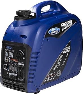 Ford 2500 Watt Gas Inverter Generator, Small Portable & Quiet, Home Use, Camping, Outdoor, CARB Compliant, Parallel Capability, Built Ford Tough, Generadores De Gasolina Silencioso, FG2500IS