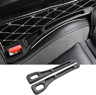 YPFYBHD 2Pcs Car Seat Gap Anti-leak Stopper Strip Side Seam Car Gap Filler Plug Filler Pad With Slot, Compatible with Renault Kadjar Captur/Kaptur,1-Black