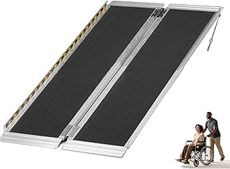 MOTORHOT 4ft Portable Wheelchair RampsAluminum Threshold Ramps for Wheelchair Scooter for Transitioning Curbs Thresholds Doorway Access Door Anti Slip Ramp 28in Wide