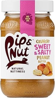 Pip & Nut - Sweet & Salty Crunchy Peanut Butter (300g) | Natural Nut Butter, No Palm Oil, No Added Sugar, Hi-Oleic Peanuts, High in Unsaturated Fats, Gluten Free, Vegan, Dairy Free