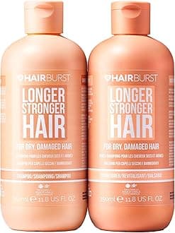 HAIR BURSTShampoo and Conditioner Set For Dry & Damaged Hair - Moisture Locking, Breakage Reducing, Colour Protecting - Enriched with Vitamin B5, Almond Oil & Fig Extract - Silicone Free UK Made