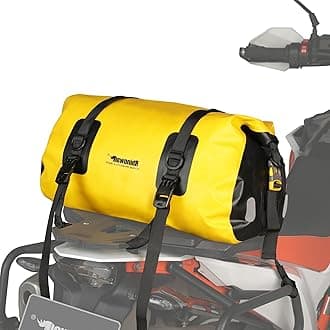 Rhinowalk 20L Waterproof Duffle Dry Bag - Motorcycle Tail & Seat Bag, Rear Rack & Trunk Compatible - Camping, Boating, Bicycling, Travel (Yellow)