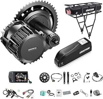 BAFANG Mid Drive Kit 1000W BBS-HD Electric Bike Conversion Kit 48V 52V Ebike Conversion Kit for 68-73/100/120MM Mountain Bike Road Bike with Battery and Display(Optional)