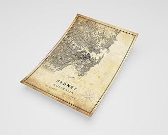 MG Global Rustic Poster of Sydney Australia | 11x17 12x18 16x24 24x36 Vintage Unframed Print | Antique Hometown City Wall Art for Gift | Home Office Decor
