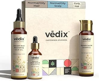 Customized Hair Fall & Dandruff Control Regimen For Normal/Oily Hair - Anti Hair Fall Oil Hibiscus + Eclipta - Anti-Hairfall Shampoo - Nuyantra Pro Hair Growth Serum X Dandruff Care