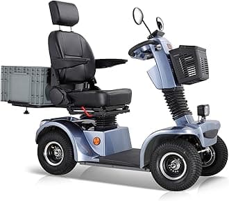 Dvsripa All Terrain Mobility Scooter for Seniors,Heavy-Duty 4 Wheel Mobility Scooters Mobility Scooter,Handicap Scooters for Adults with 3-Speed Travel Long