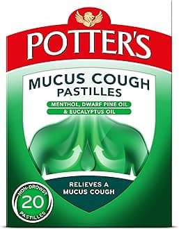 Mucus Cough Pastilles, Non-Drowsy, 20 Pastilles - Relieve the Symptoms of Catarrh, Coughs and Colds