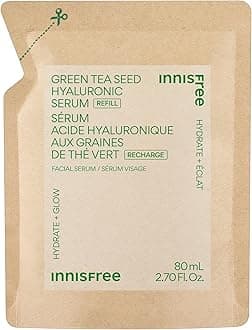 Green Tea Seed Hydrating Serum with Hyaluronic Acid & Niacinamide, Korean Face Serum for Glow & Skin Barrier Suport, Available in Refill & Sets