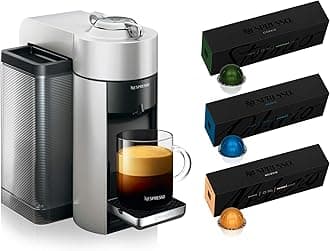 Nespresso ENV135S Vertuo Evoluo Coffee and Espresso Machine by De'Longhi, Silver Nespresso Vertuoline Coffee, Assortment, 30 Capsules