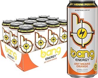 Bang Energy Any Means Orange, Sugar-Free Energy Drink, 16-Ounce