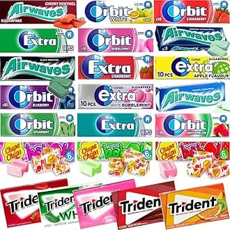 Wrigley's Orbit,Extra,Airwaves,Big Babol Chewing Gum Packs - Random Mixed Chewing Gum Packs (10 Packs)