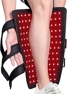 Red Light Therapy Device with 10Hz Pulse Mode,Near Infrared Light Therapy Pad for Calf Leg,850nm 660nm 3 in 1 LED Diode,Flexible Wearable Wrap Pad with Timer for Home Use