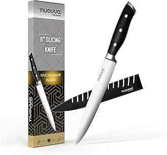 – Kitchen Fileting Knife – Professional Chef Slicing Knife – 8 inch German High Carbon Stainless Steel – Meat and Fish Boning Knives