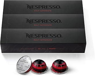 Capsules Vertuo, Half Caffeinato, Mild Roast Coffee, 30-Count Coffee Pods, Brews 7.8oz.