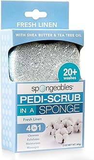 Spongeables Pedi Scrub Foot Exfoliating 20+ Wash Sponge