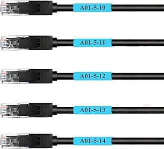 Self-Laminating Wrap Around Cable Labels – Letter Sheet Laser Printer Only – for Wire Marking Identification (25 Sheets (800 Labels), Blue)