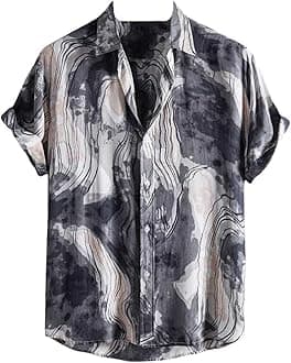 Leriya Fashion Men's Rayon Regular Fit Shirt Casual Stylish | Short Sleeve | Printed Shirts| Summer Button Down