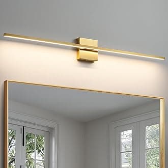 Gold Bathroom Light Fixtures Over Mirror - 39 Inch Dimming Bathroom Vanity Light 28W 3500K LED Vanity Light Bar Modern Wall Sconce Lighting for Mural