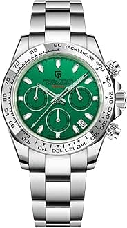 HaiqinPagani Design Classic Men's Multifunctional Chronograph Full Stainless Steel Japanese VK63 Quartz Movement Tester Homage Daytona 100m Waterproof Luxury Business Watch……