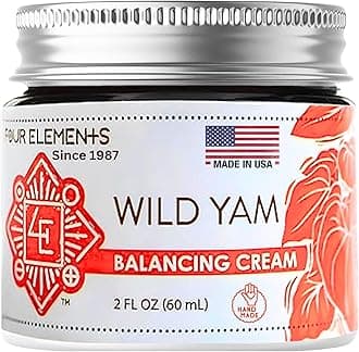 Four Elements 4E Wild Yam Balancing Cream, 2 OZ - 1st Place Winner at the 2023 International Herb Symposium for Creams and Salves! Proudly Farmed, Crafted and Packaged in WI, USA.