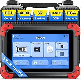 XTOOL D7 Bidirectional Scan Tool, 2026 Ai-Assisted Full System OBD2 Scanner Diagnostic Tool for Car with ECU C0ding, Active Tests, FCA, CANFD/DoIP, 36+ Resets, Crank Sensor Relearn, 3 Years Updates