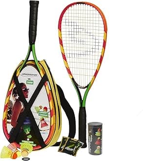 Speedminton S600 Set - Original Speed ​​Badminton/Crossminton Starter Set Including 2 Rackets, 3 Speeder, Speedlights, Bag