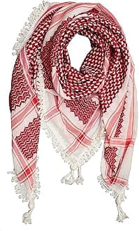 Bethlehem Gifts TMBethlehem Gifts TM Traditional Palestinian Keffiyeh Shemagh Agal Rope from the Middle East (Red Keffiyeh)