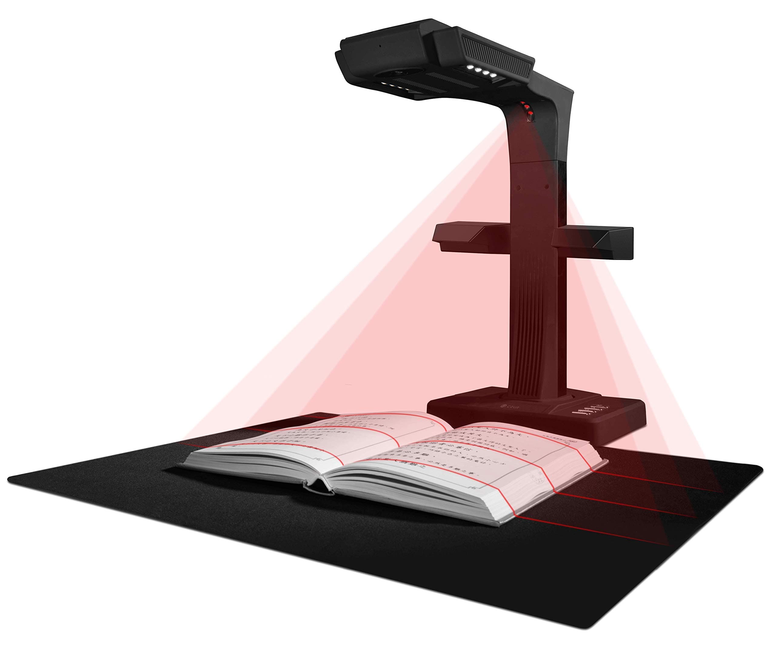 ET18 Pro Advanced Professional-Level Book & Document Scanner with Smart OCR for Mac and Windows, Patented Laser Auto-Flatten & Deskew Technology, Convert to PDF/Searchable PDF/Word/Tiff/Excel
